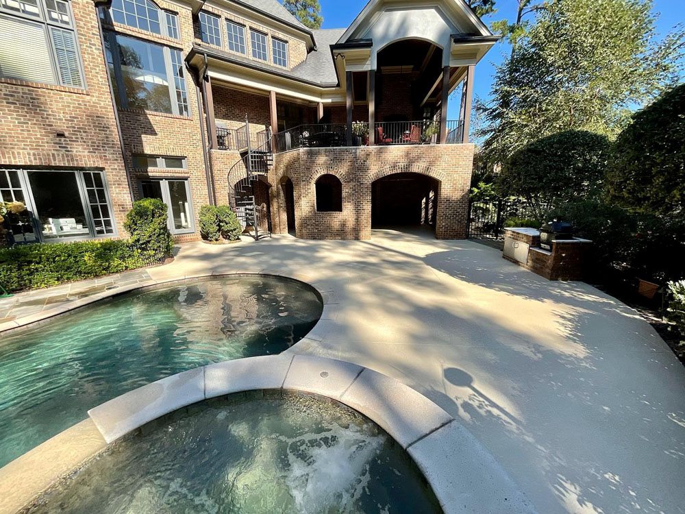 concrete pool deck