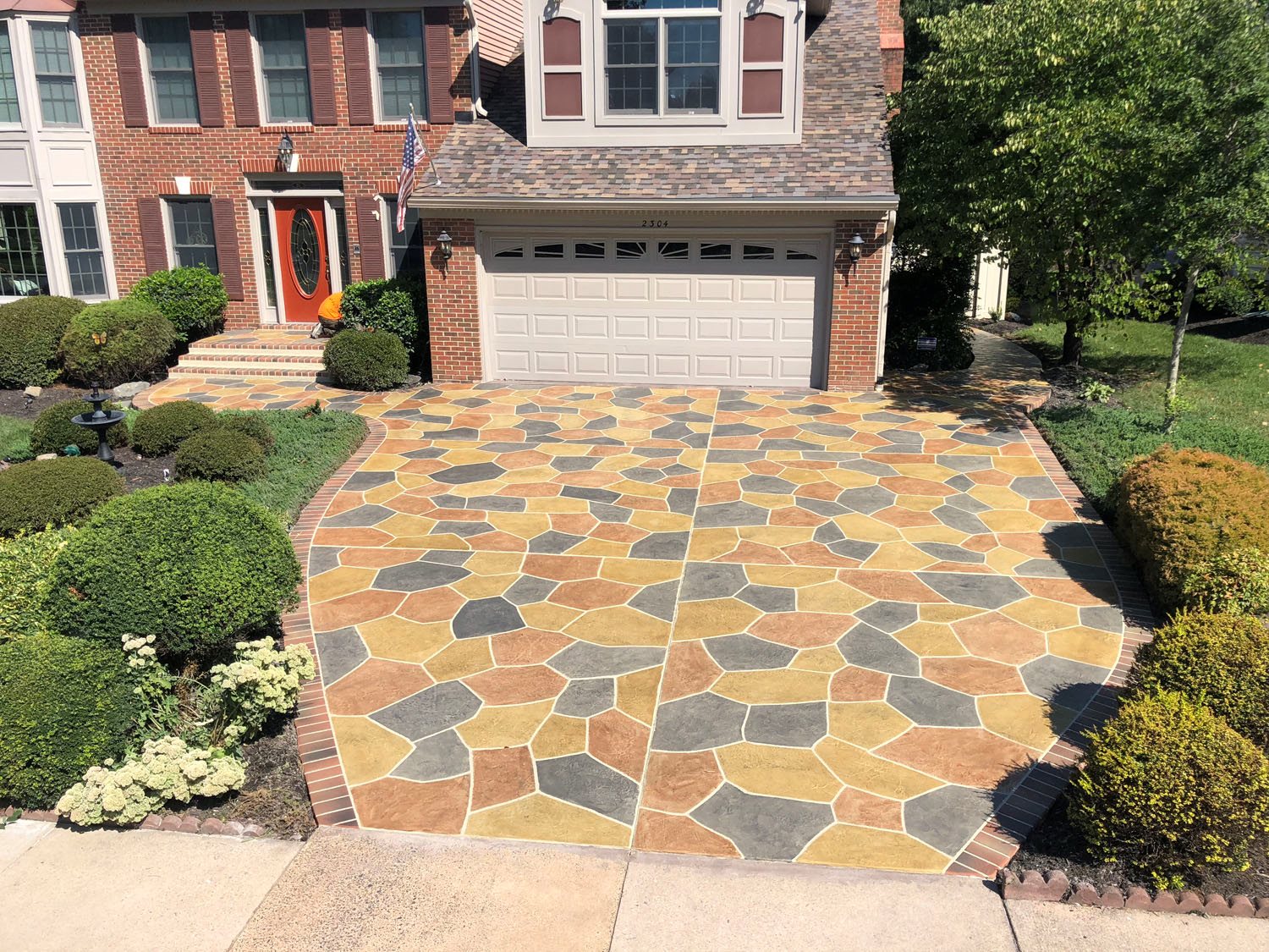 colored concrete driveway Gulf Coast