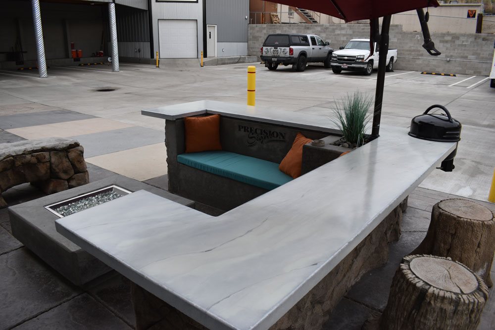 concrete outdoor parking space
