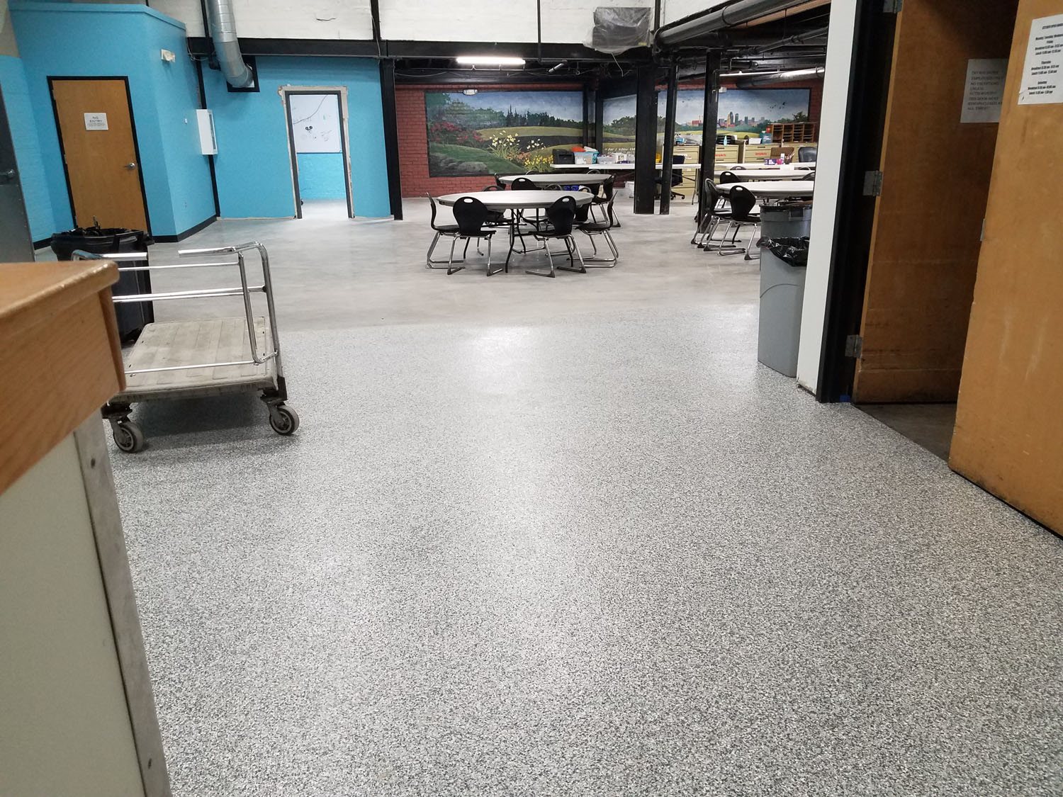 sunone polyaspartic office space floor coating
