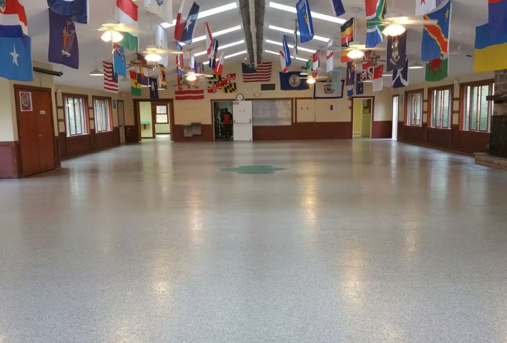 SunOne Polyaspartic floor coating installed in a commercial parking structur